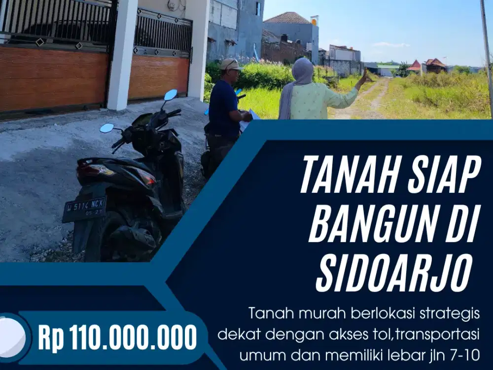 TANAH SIAP BANGUN SIDOARJO  SUDAH PECAH SHM