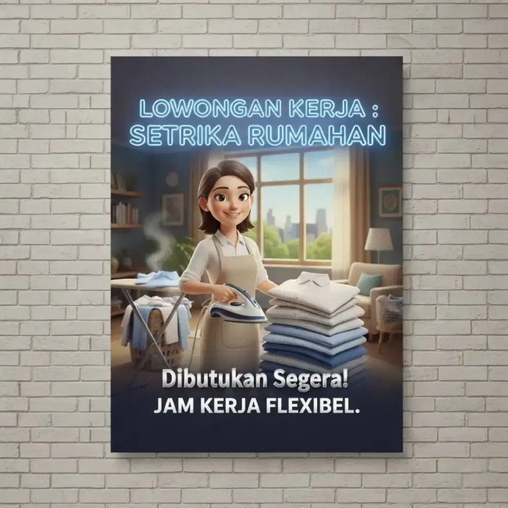 Dibutuhkan Tukang Setrika Rumahan
