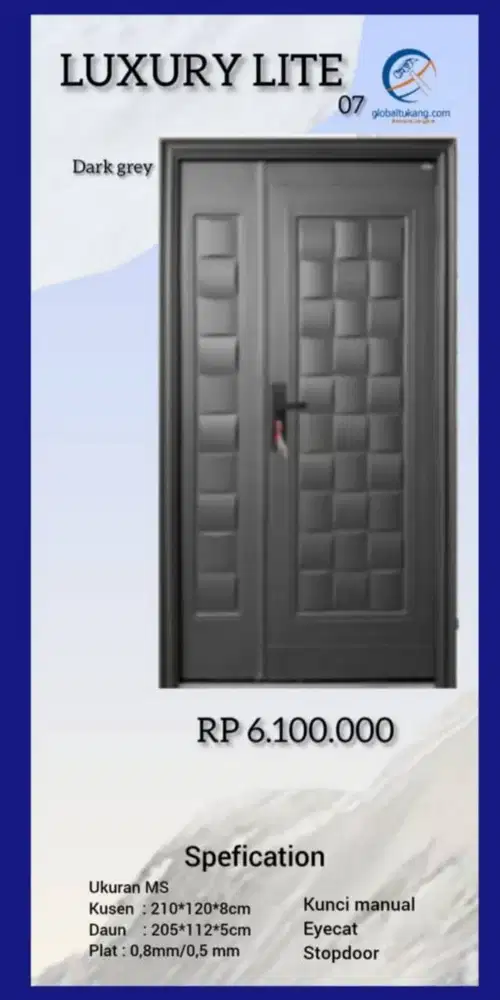 Jual Pintu baja Modern untuk rumah kota Padang