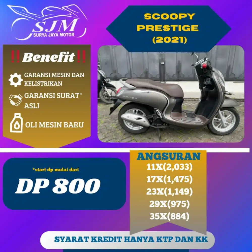 HONDA SCOOPY PRESTIGE 2021 SIAP PAKAI