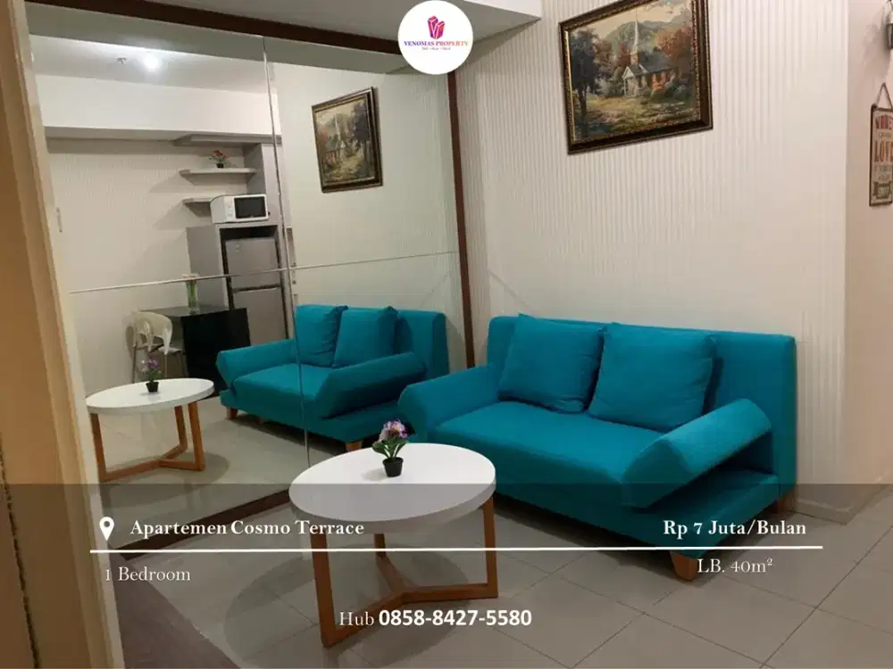Disewakan Apartement Cosmo Terrace 1BR Fully Furnished High Floor