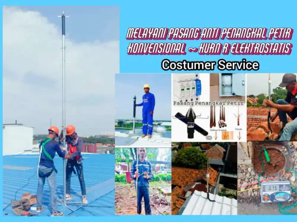 Teknisi Ahli Pasang Anti Petir Elektrostatis Kurn R Radius Aktif