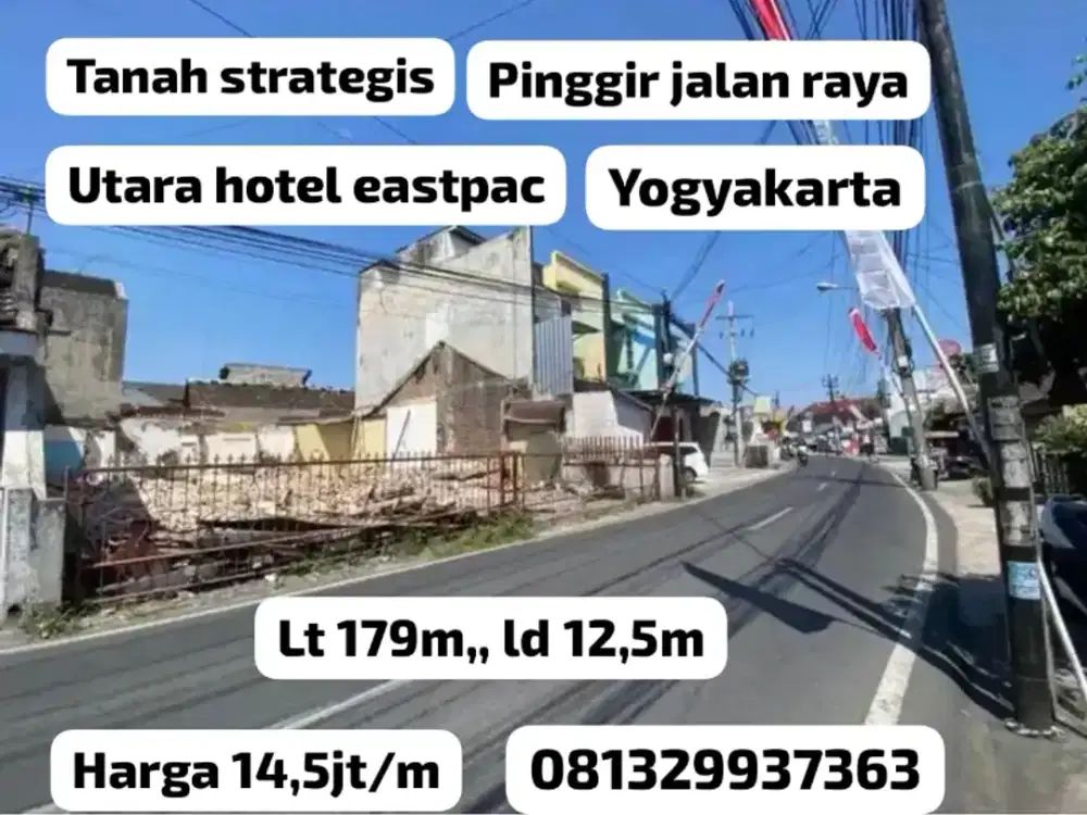 tanah strategis dekat hotel bintang 5 jogja