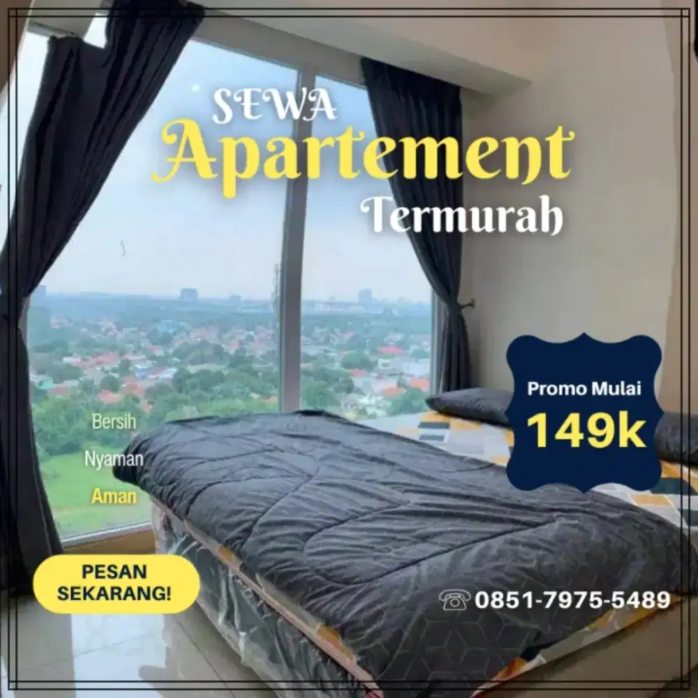 Sewa Apartemen Tangerang URBANTOWN SERUA Harian/Transit Termurah