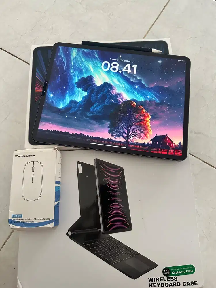 Ipad pro M1.128gb 12,9 inci WiFi only. Free keyboard,mouse,ipad pencil