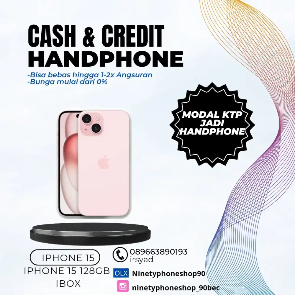 Iphone 15 128 gb new ibox Cash & Credit tanpa dp