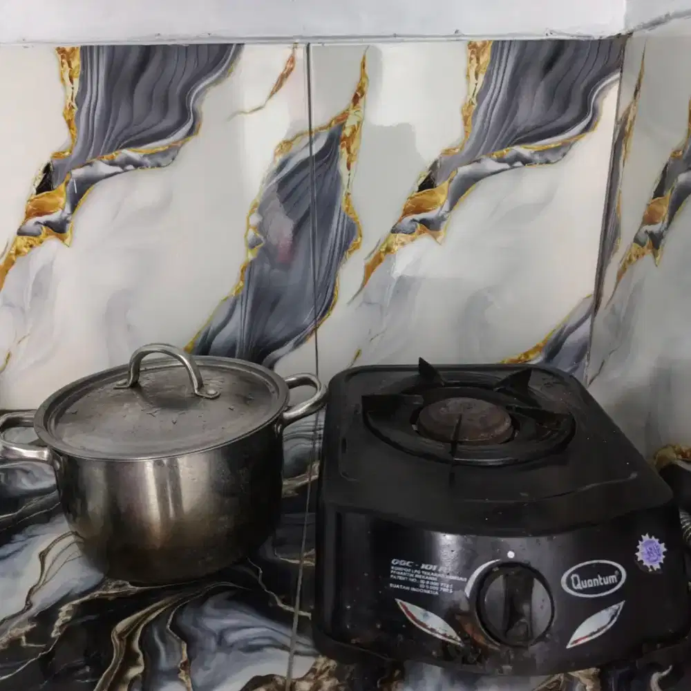 KOMPOR GAS 1 TUNGKU + TABUNG GAS ADA ISI DIKIT + REGULATOR + PANCI