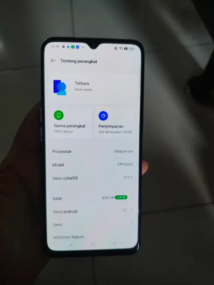 JUAL CEPAT Oppo Reno 3 8/128gb No minus