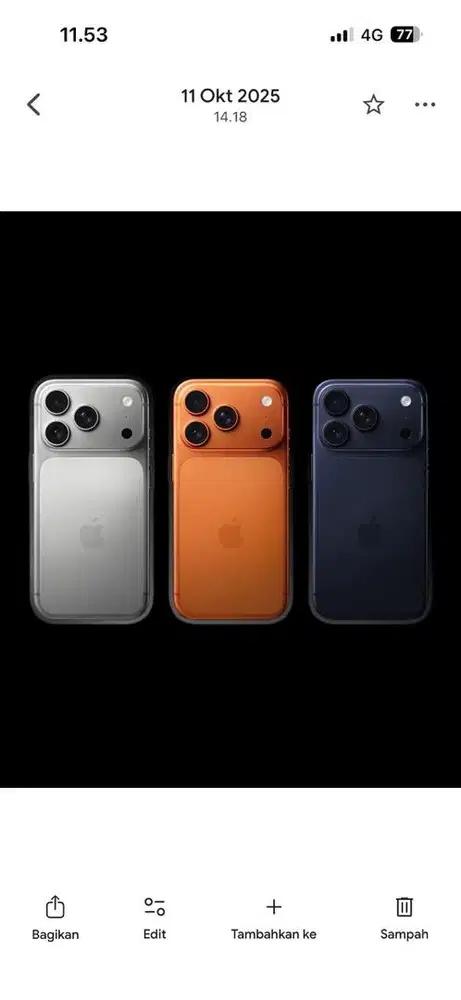 PO IPHONE 17 PRO MAX 256GB