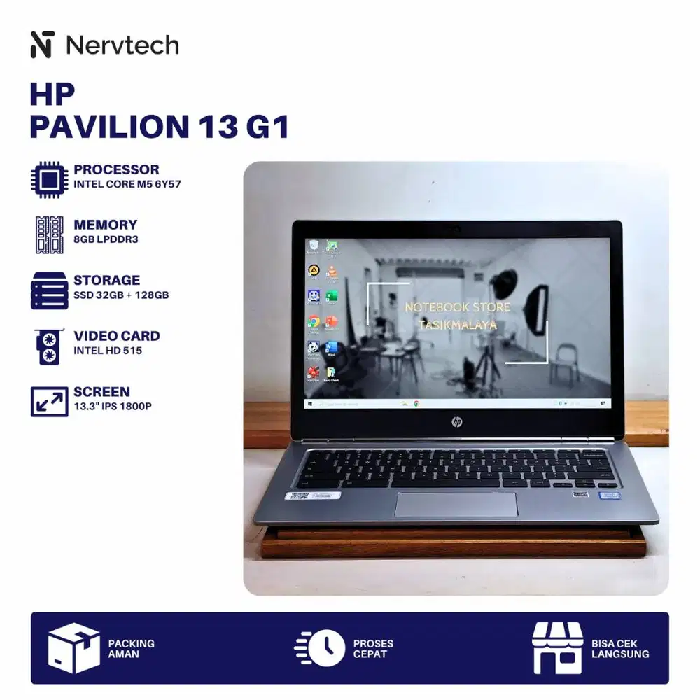 HP Pavilion 13 G1 Core m5 6Y57 Gen 6 8GB/160GB 13 inch QHD+ 1800p