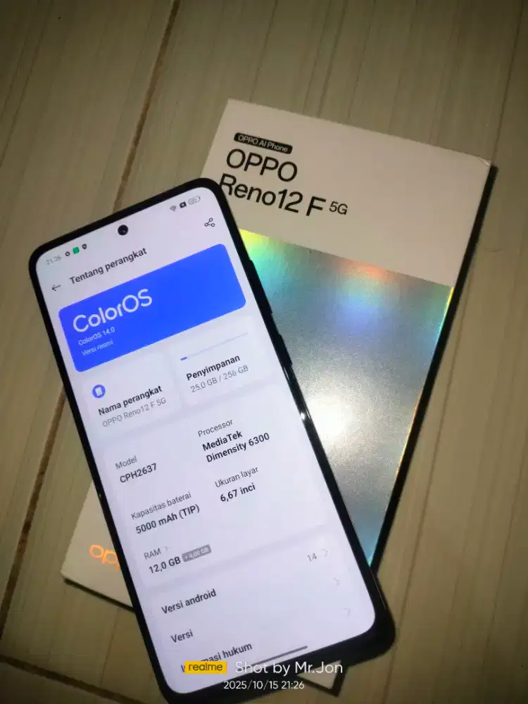 Oppo reno 12f 5g 12/256
