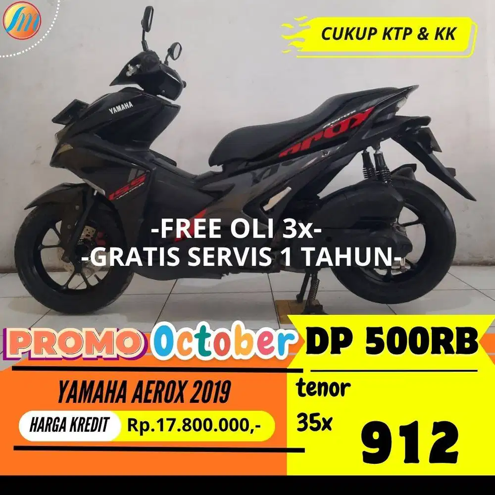 KREDIT DP 500RIBU YAMAHA AEROX 2019 ANGSURAN SANGAT RINGAN BERGARANSI