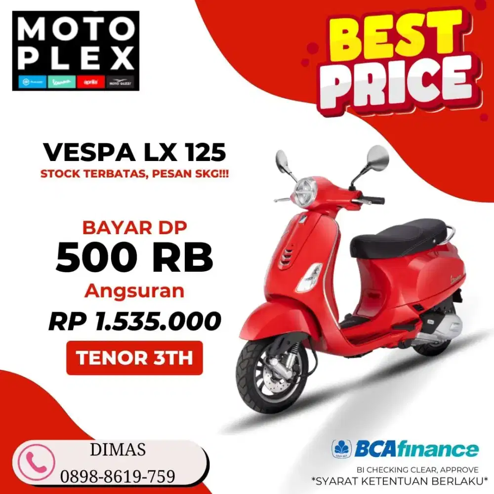 VESPA LX 125 STOCK TERBATAS!!!