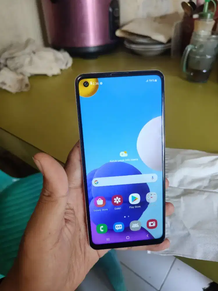 Samsung a21s 32gb white hape casan