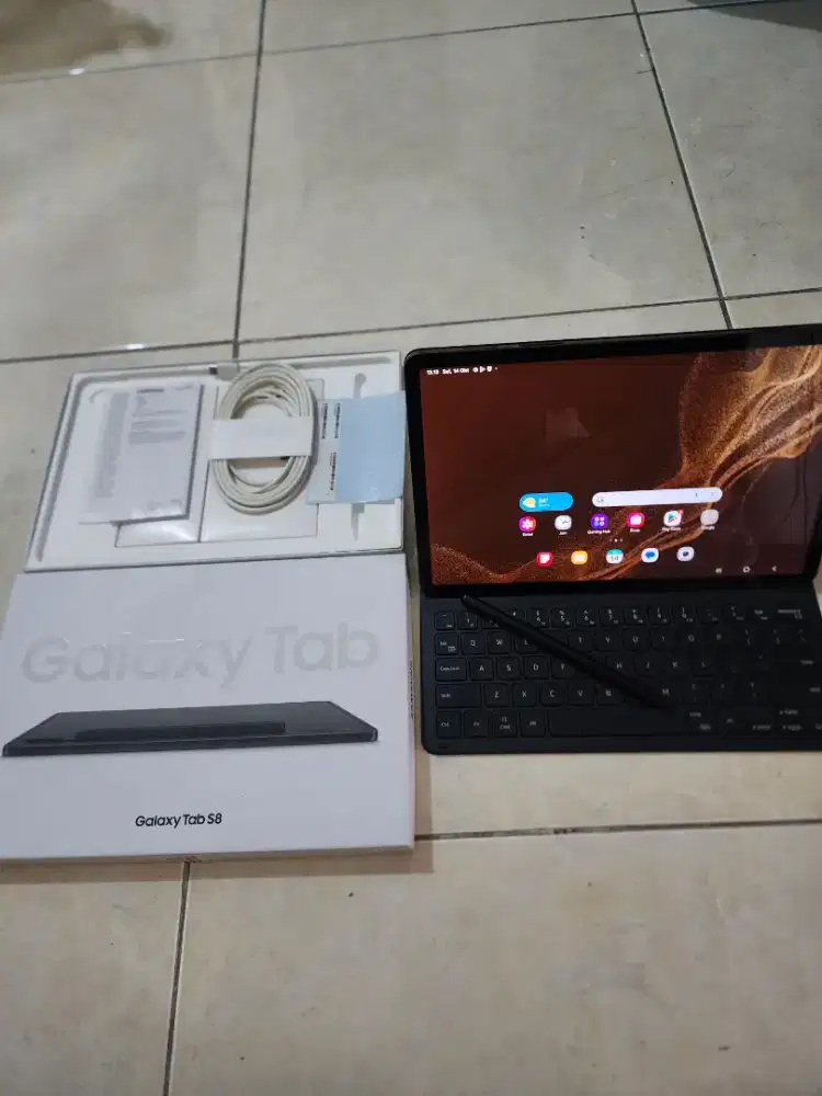 Samsung Tab S8 8/128Gb+Keyboard, Wifi Only, Graphite SEIN, 99,9% Mulus