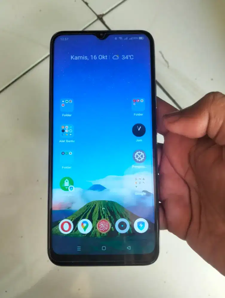 Realme C15 ram 4/64 nominus pemakaian saja hp charger siap pakai