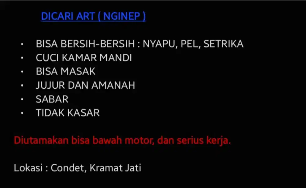 DICARI ART (NGINEP)