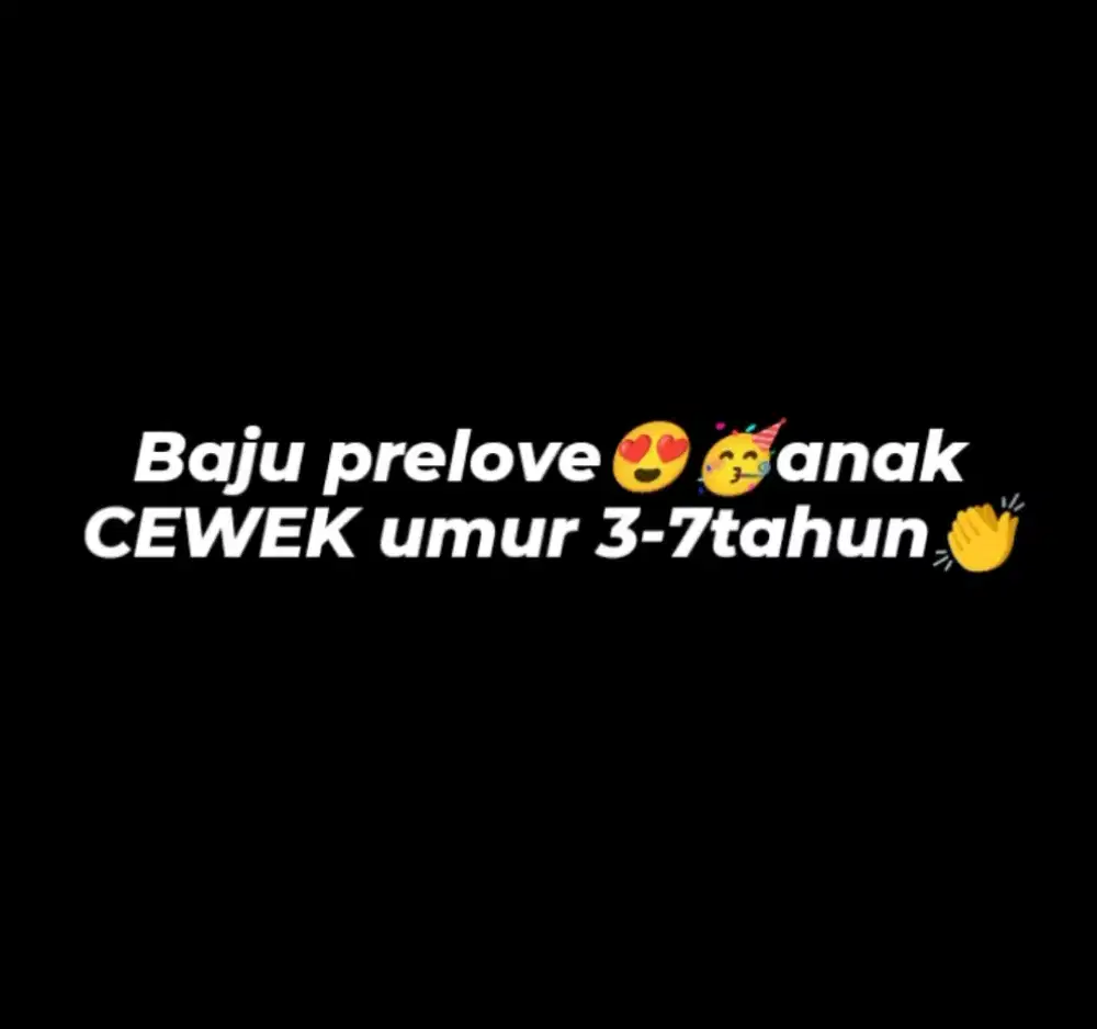 Preloved baju anak cewek²