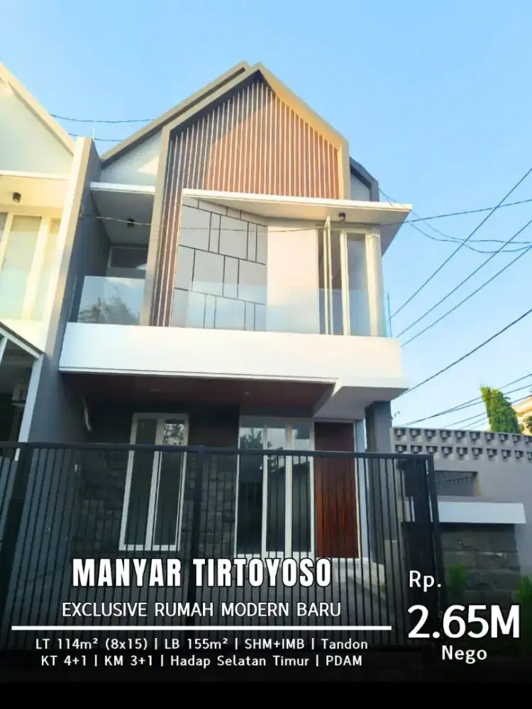 Exclusive Rumah Modern  Baru Manyar Tirtoyoso,
