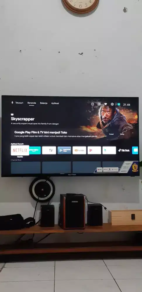 Smart tv android polytron 43 in