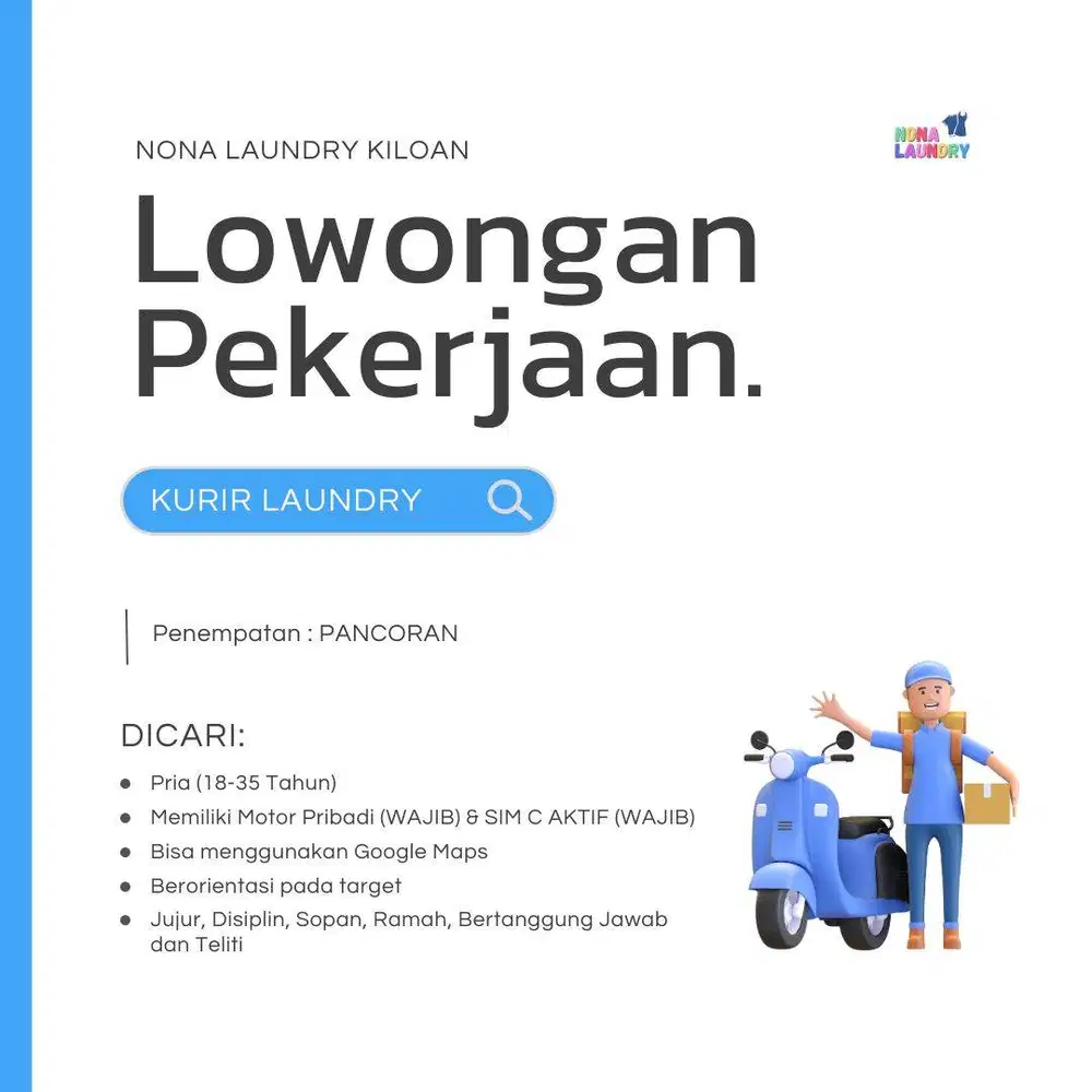 KURIR LAUNDRY - JAKARTA SELATAN