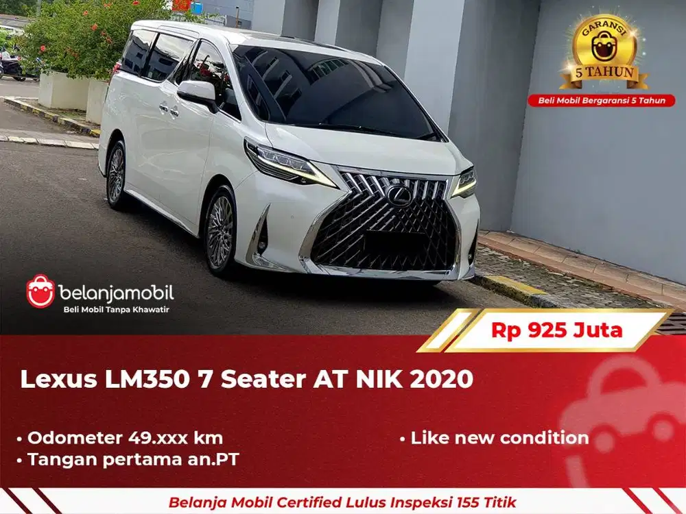 [ GARANSI 5TH ] Lexus LM350 LM 350 7 Seater AT 2020/2021