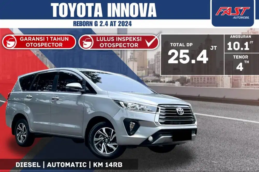 TOYOTA INNOVA REBORN G DIESEL 2024 2.4 AT LOW KM.14RB PAJAK PNJG #F4ST