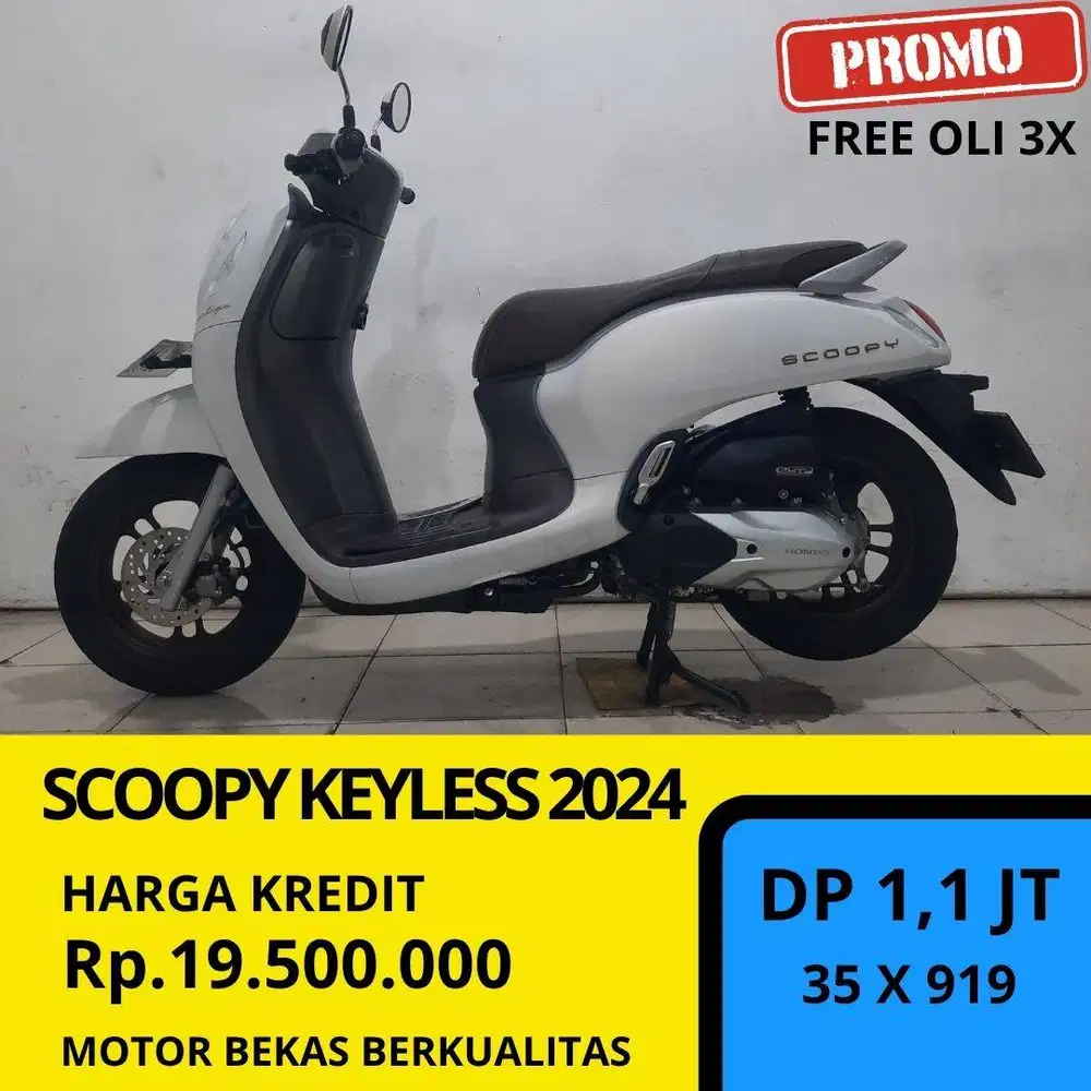 Honda Scoopy Keyless 2024 Putih bisa bayar pake kredivo guys