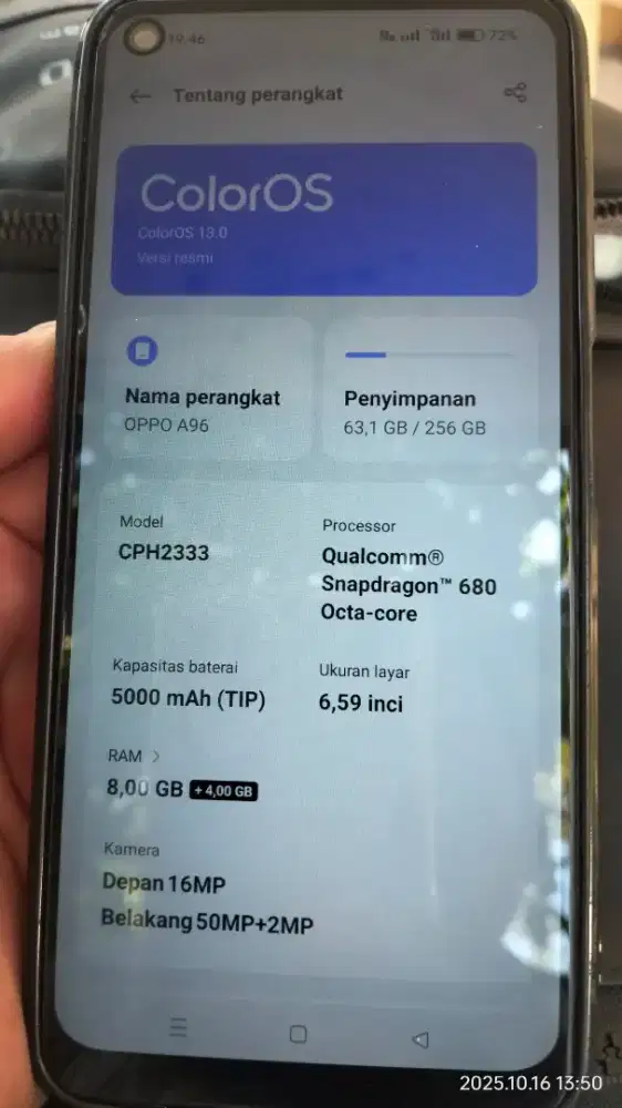 OPPO A 96 lengkap