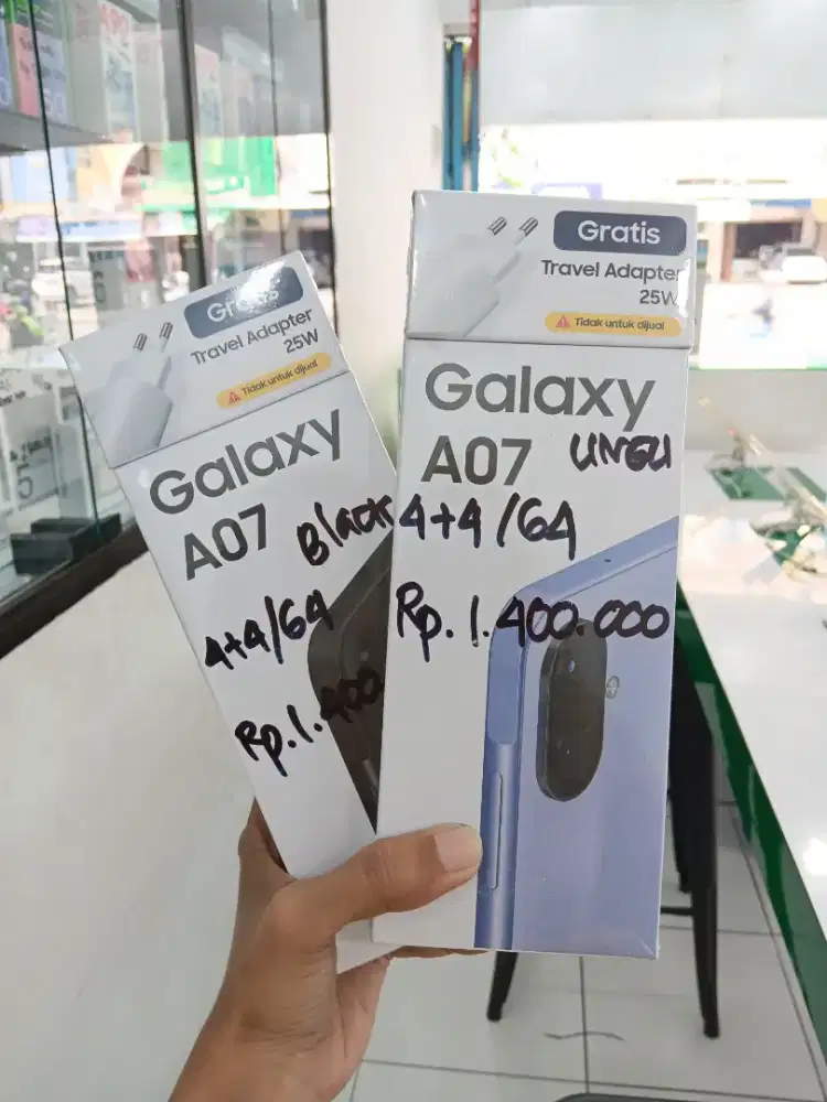 NEW!!! SAMSUNG A07 4+4/64GB TERMURAH RESMI INDONESIA