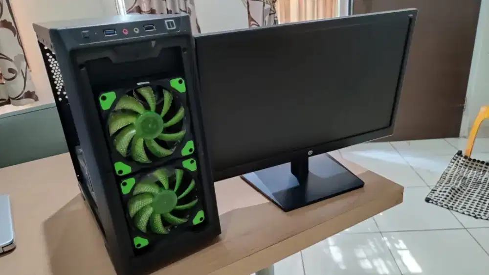 PC Core i7 RAM 16GB HDD 500GB + Monitor HP 18 Inch Siap Pakai