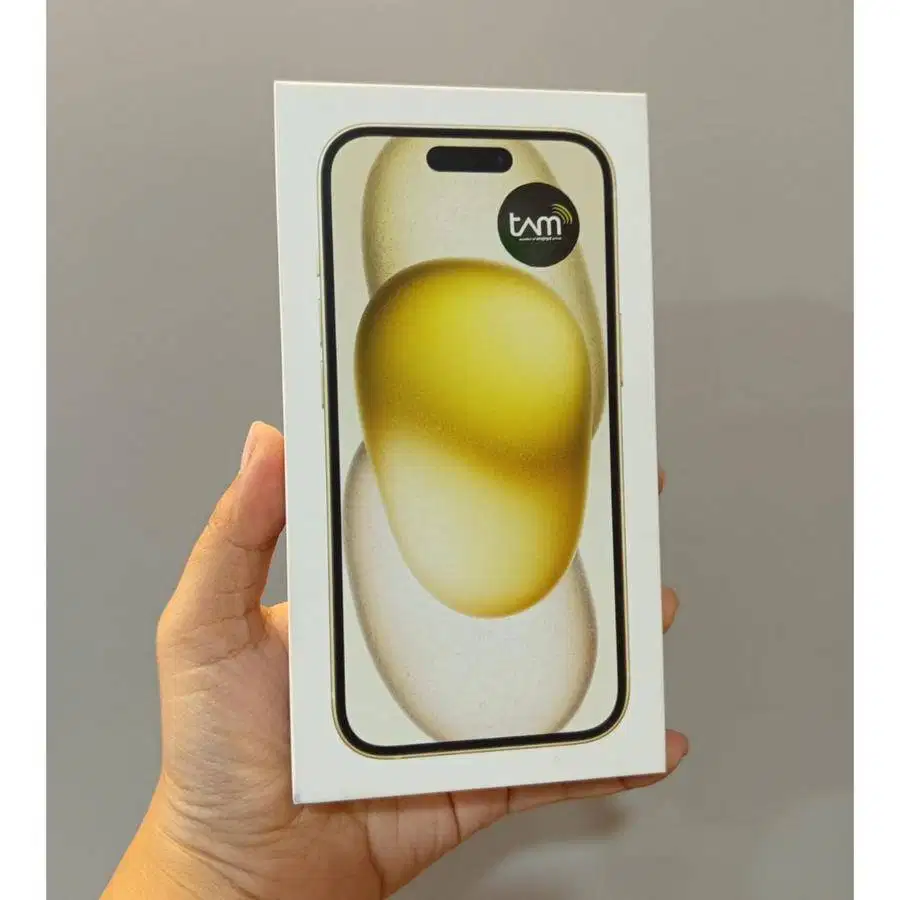 iPhone 15 128GB Pink & yellow Kondisi baru segel Garansi blm jalan