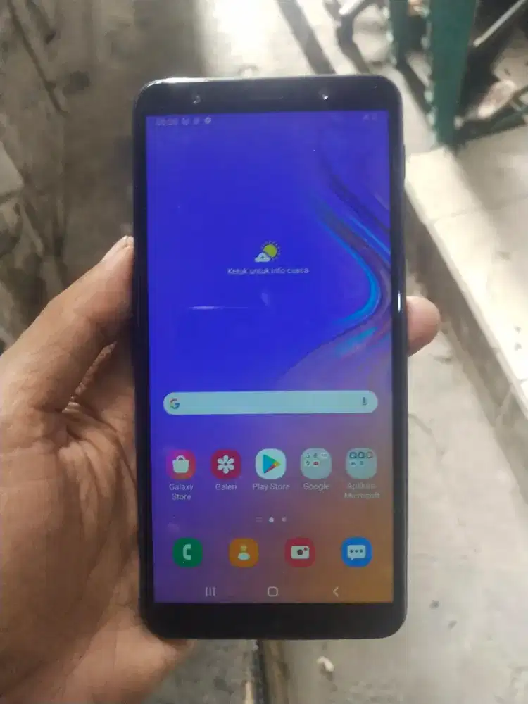 samsung galaxy a7 2018 4/64 support nfc body pemakaian normal lancar