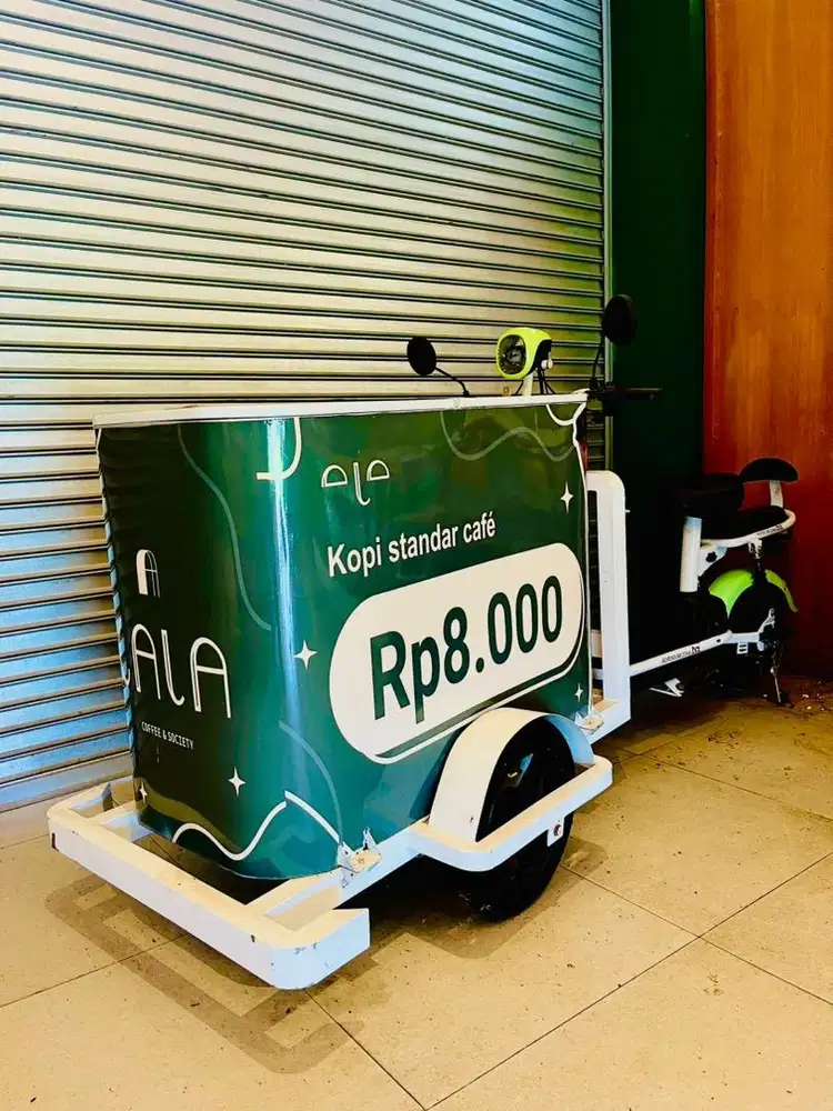 Dijual Gerobak Kopi Kekinian (Sepeda Listrik)