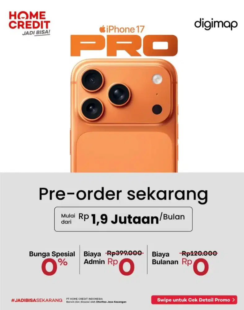 PO IPHONE 17 PROMAX 256GB, CICILAN MODAL KTP