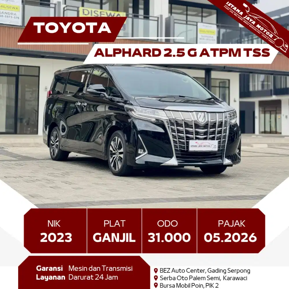 TOYOTA ALPHARD 2.5 G ATPM TSS 2023
