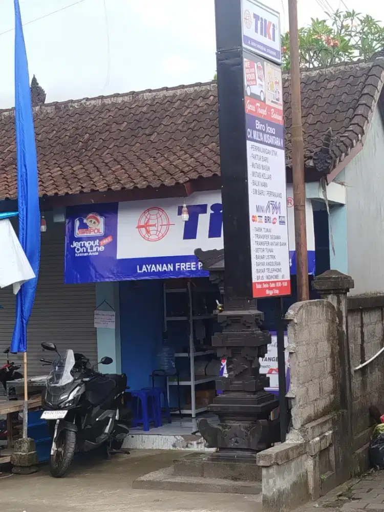 Over kontrak kios/gerai Tiki dan Biro jasa