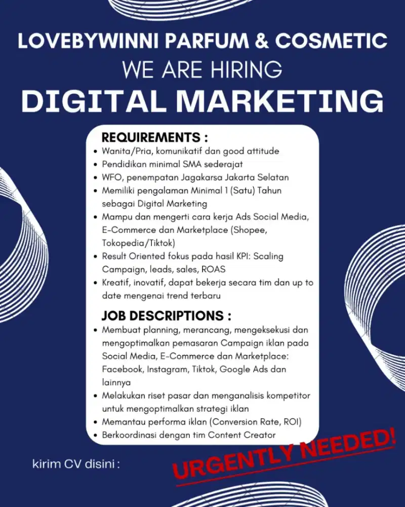 LOWONGAN KERJA DIGITAL MARKETING