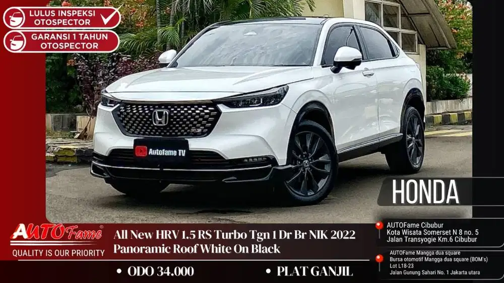 Honda All New HRV 1.5 RS Turbo Tgn 1 Dr Br NIK 2022