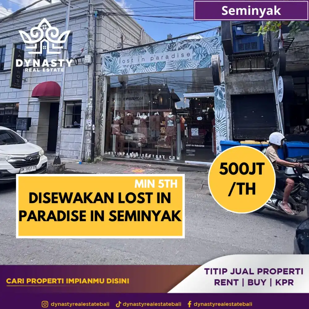 Ruko lost in paradise di seminyak lokasi snagat strategis