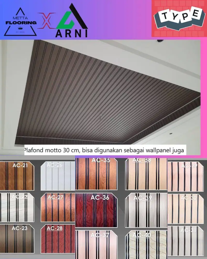 PVC PLAFON PREMIUM - AWET TAHAN LAMA ANTI RAYAP