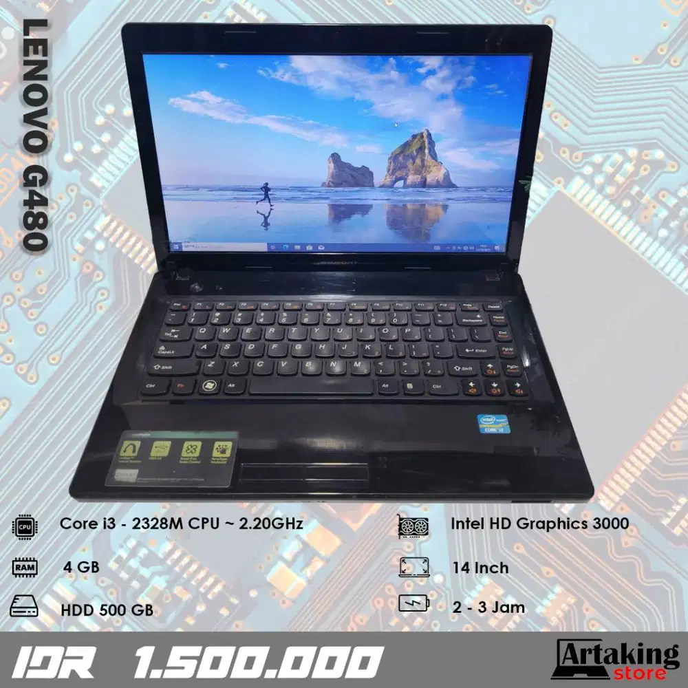 Lenovo G480 - Core i3 - Ram 4 GB - Normal Siap Pakai