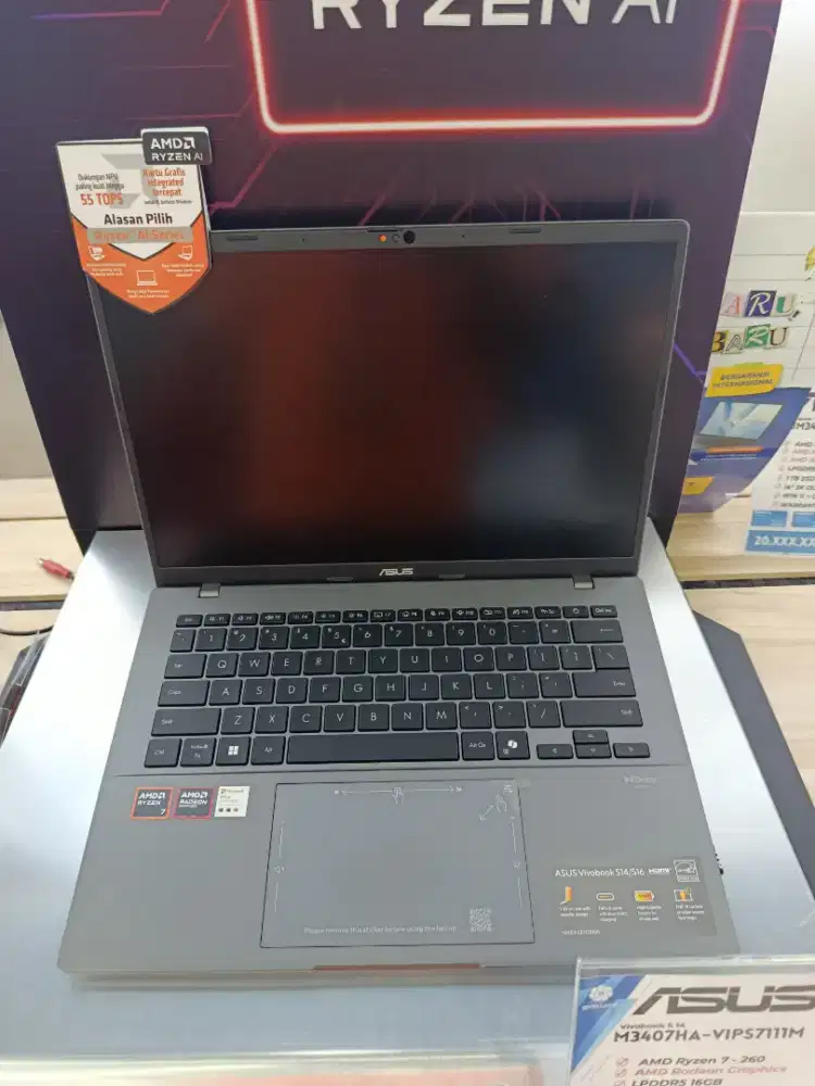 Laptop Asus S14 M3407H Ryzen 7 250 Ram 16GB LPDDR5 1TB SSD