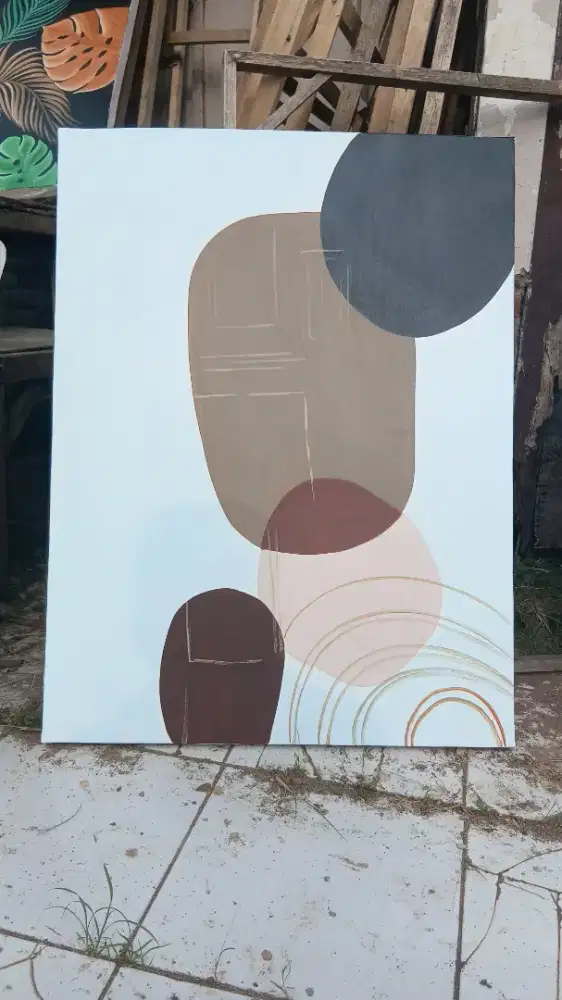 LUKISAN ABSTRAK MINIMALIS MODERN