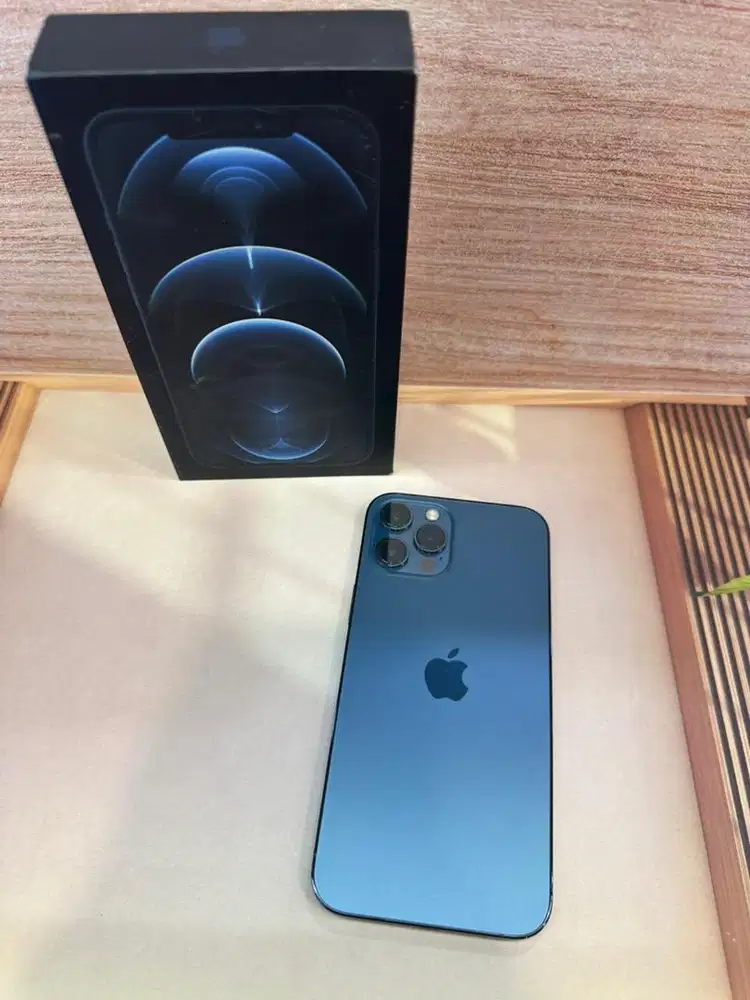 Apple iPhone 12 Pro Max 128GB Blue Ex iBox BH 84% Lengkap