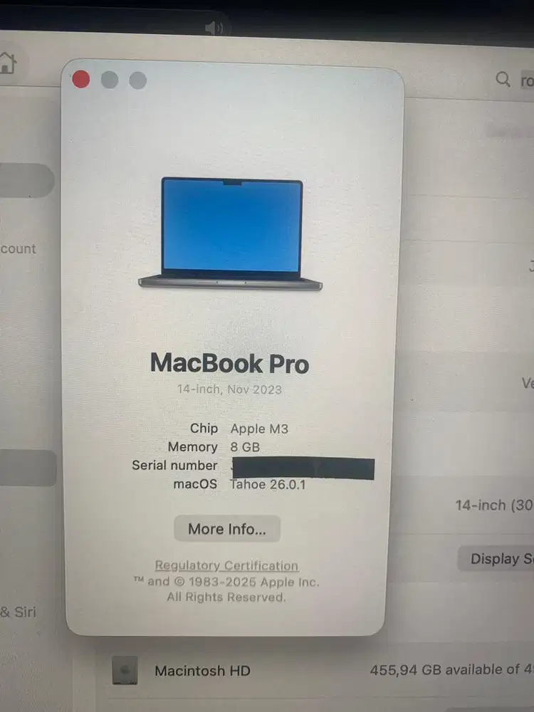Macbook pro M3 14 inch grey