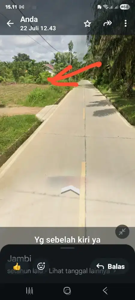 Jual tanah di bagan pete .kota Jambi .
