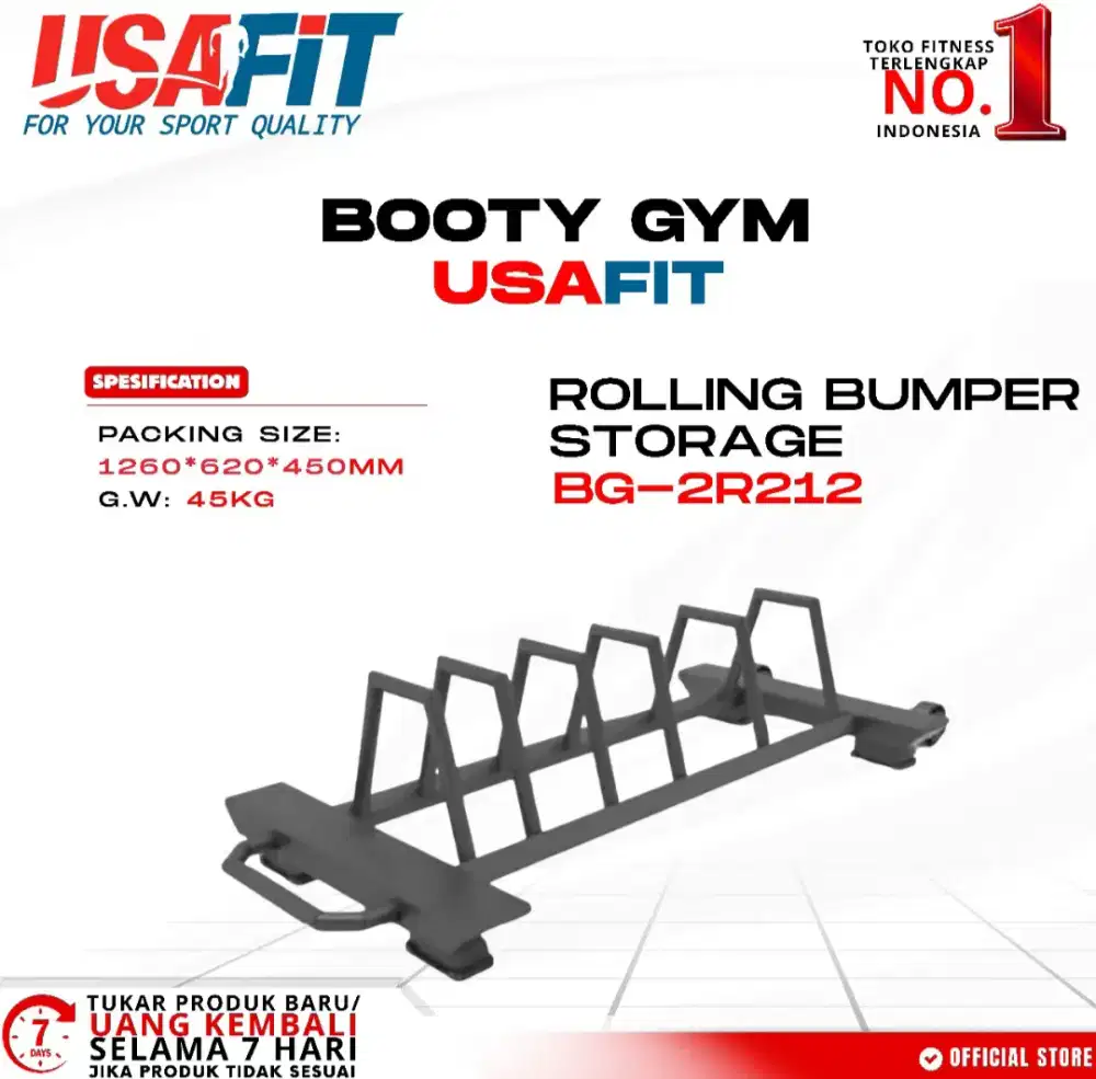 Rolling Bumper Storange Usafit BB-2R212 Aat Gym Fitness Comersial