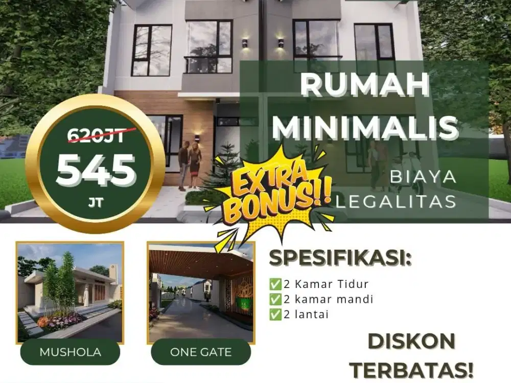 Rumah Minimalis 2 Lantai Lagi Ada Diskon 75!
