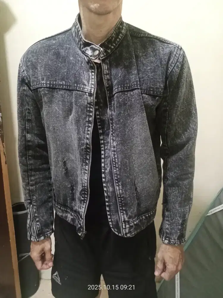Jaket jeans crop